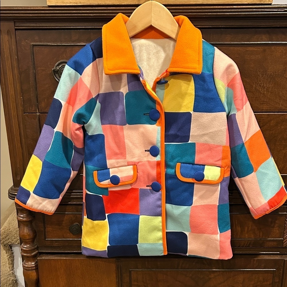 Mini BERNI Color Block Coat Childs size 3 to 4 years